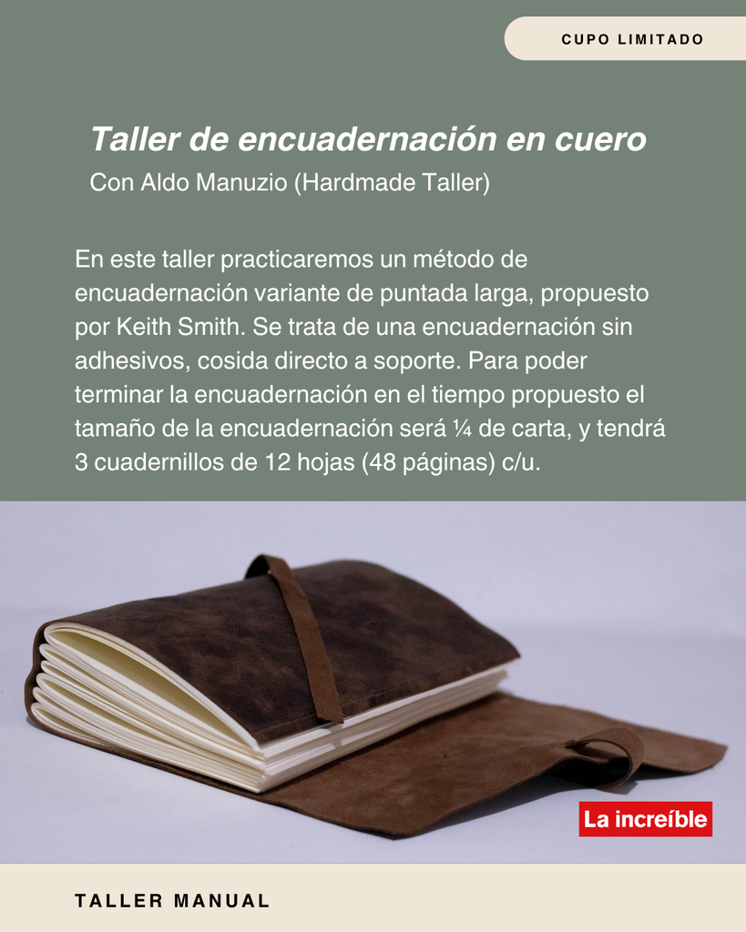 Taller de encuadernación en cuero