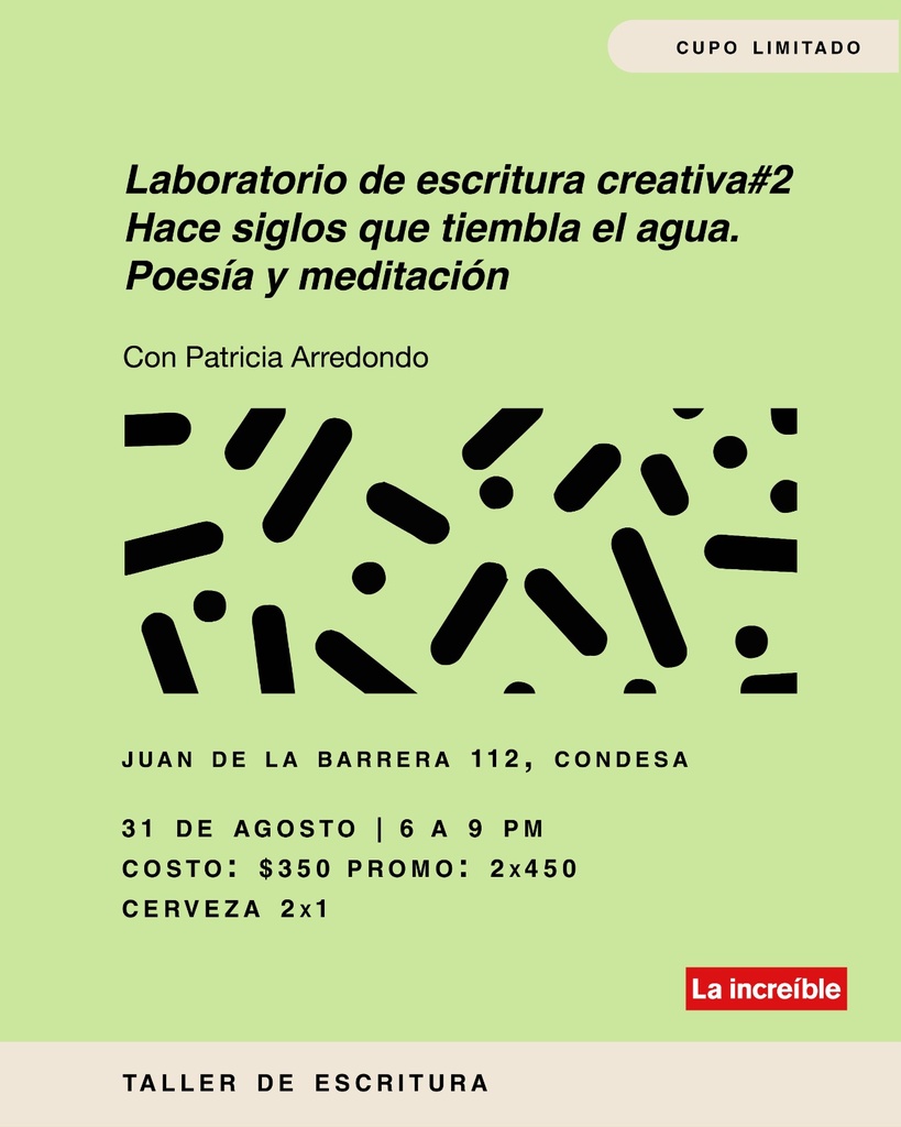 Taller de escritura creativa #2 x 2 personas