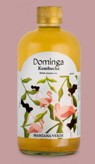 Bebida Té Kombucha Dominga Manzana Verde