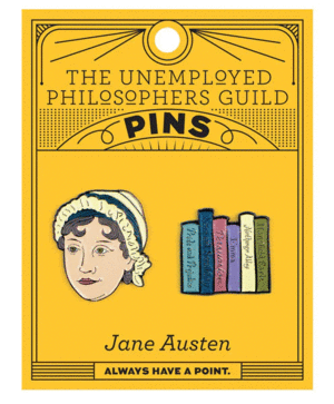 Juego de Pines Jane Austen y libros