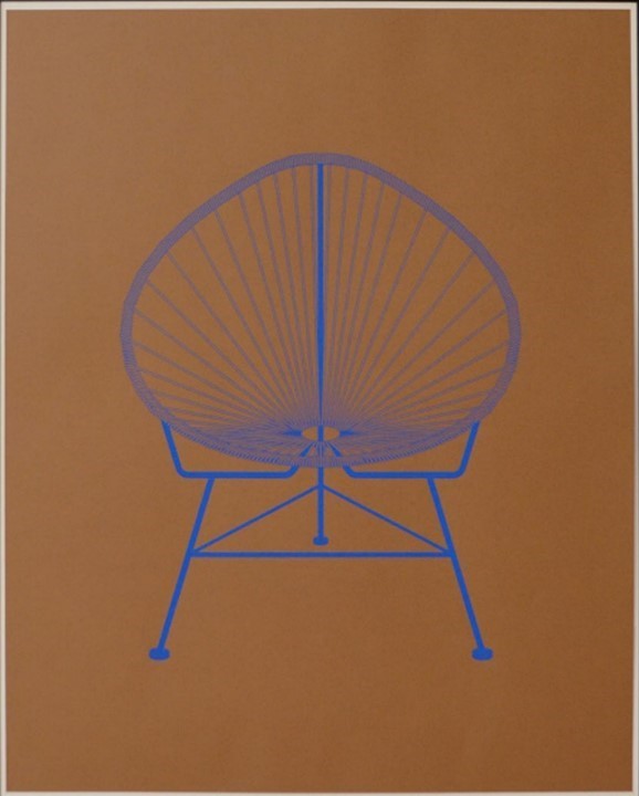 Print La silla Acapulco azul. Paralelo