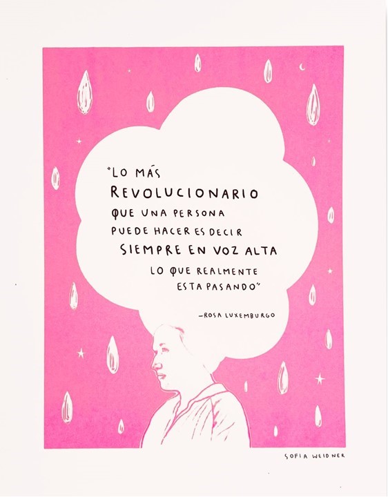 Print Rosa Luxemburgo. Sofia Weidner