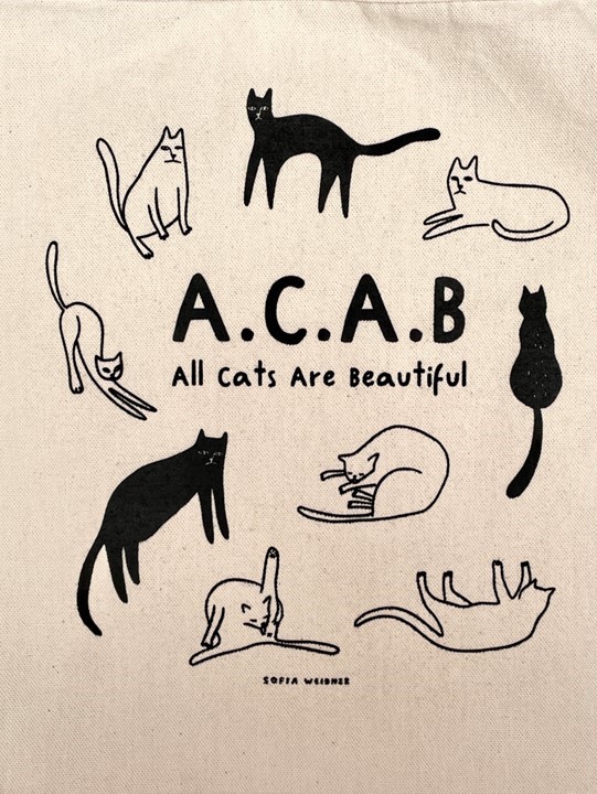 Tote Bag ACAB (All Cats Are Beautiful). Sofia Weidner