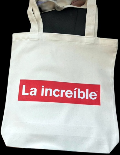 [TOTELAINCREIBLEBL] Tote Bag La Increíble, blanca