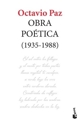 [PLA2865] Obra Poética (1935-1988) / Octavio Paz