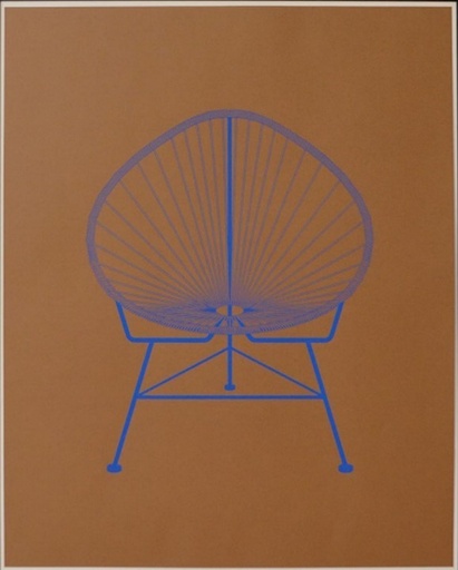[SILLAACAPULCOPRINTAZUL.PARALELO] Print La silla Acapulco azul. Paralelo