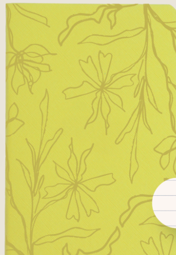 [PERPETUA6] Libreta amarilla pasta blanda Flores Perpetua