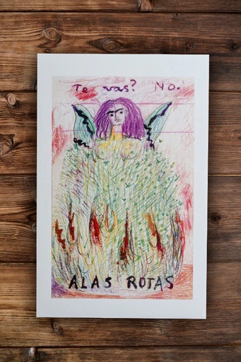 [VACAPRINTALAS] Poster del diario de Frida Kahlo, “Alas rotas”
